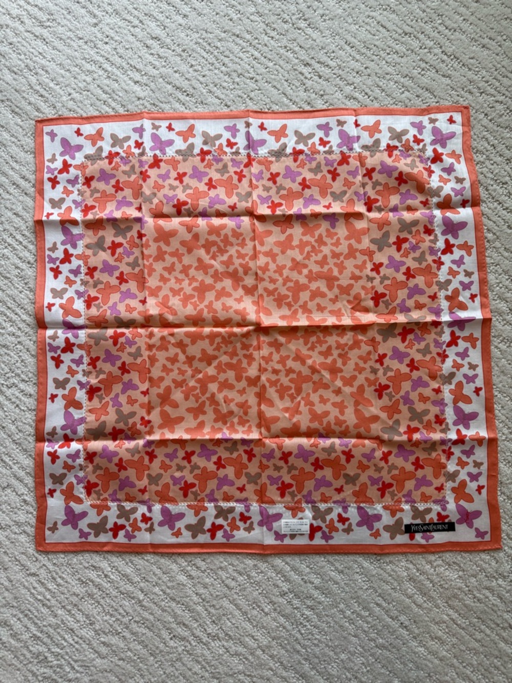 NWT YSL butterfly cotton scarf